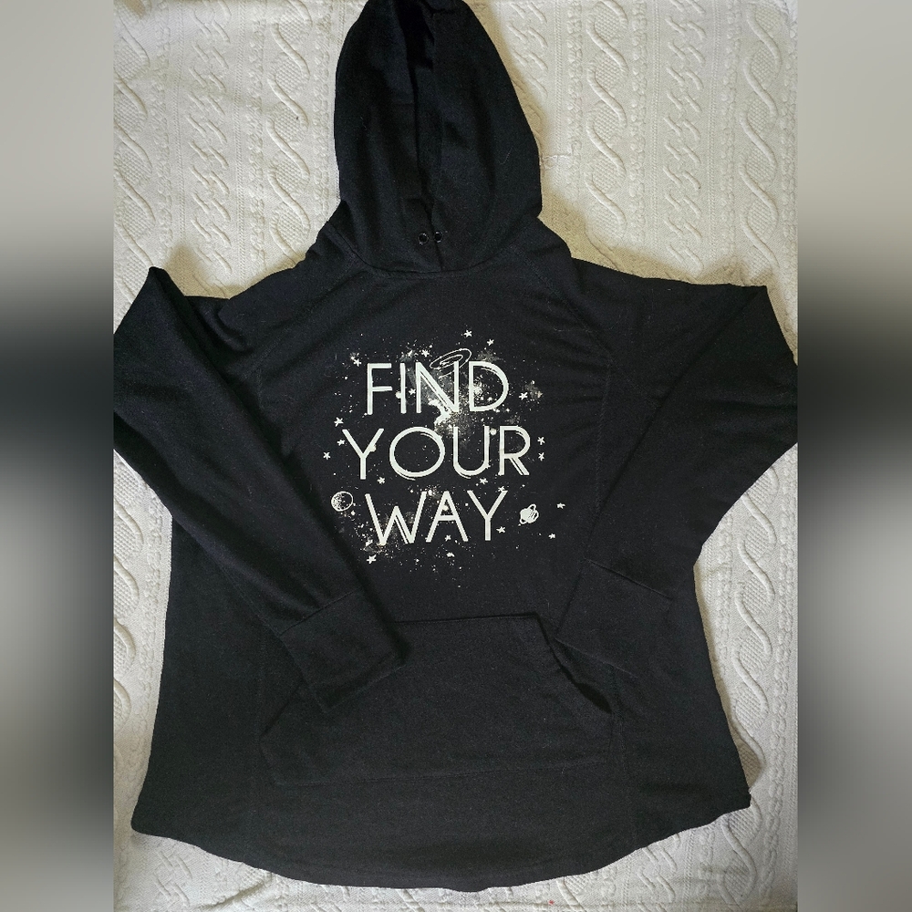 Black Graphic Hoodie - Find Your Way